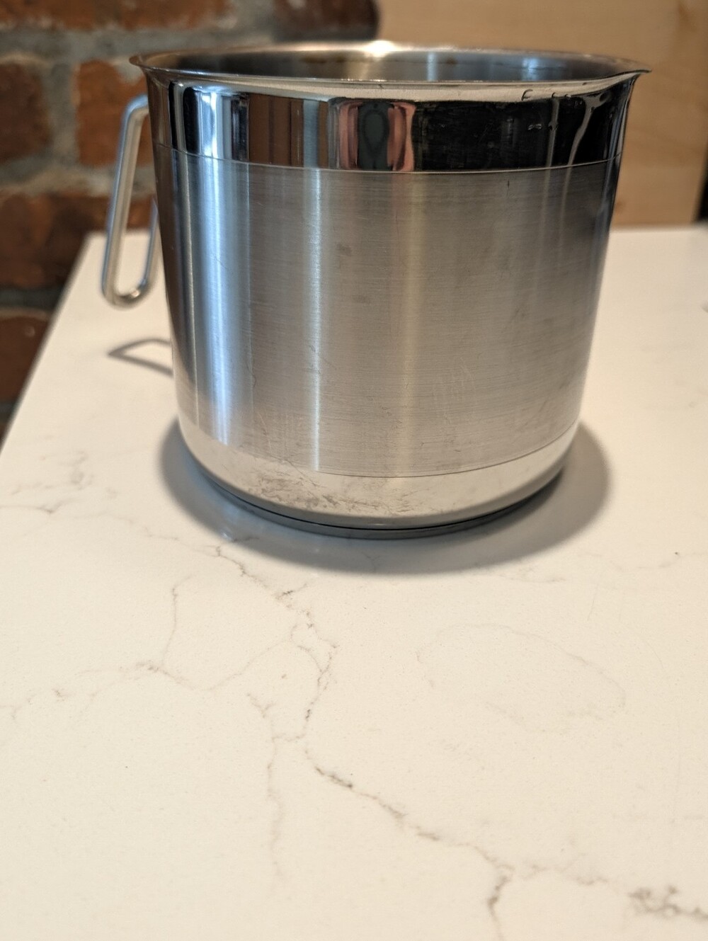 Krona Polished Stainless Steel Measuring Saucepan - Silver